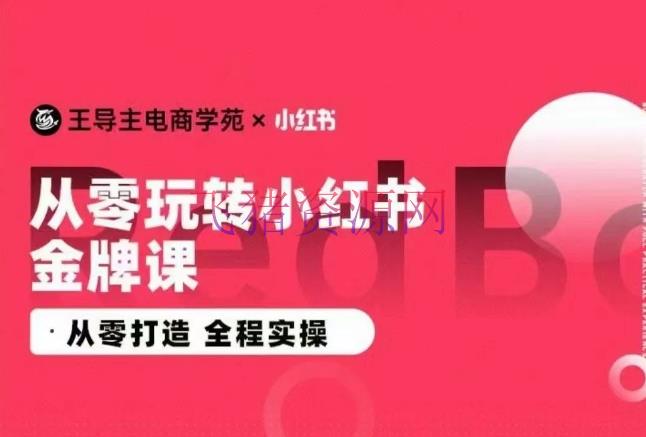 【电商运营】2024小红书电商运营实操教程，​从零打造 全程实操 - 网赚项目 飞猪资源网-飞猪资源网