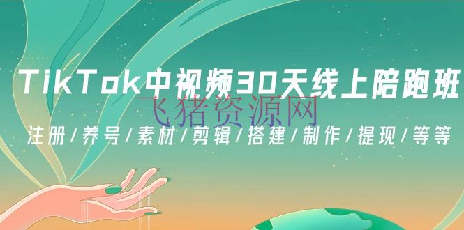 【短视频运营】TikTok中视频-30天线上陪跑班：注册/养号/资料/编排/建立/制造/提现/等等 - 跨境电商 - tiktok, TikTok中视频, TikTok电商, 短视频运营-飞猪资源网