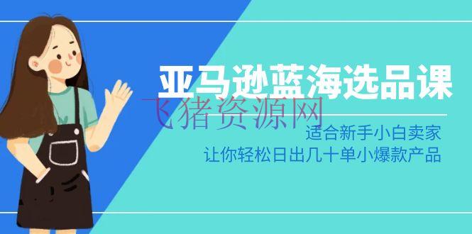 【跨境电商】亚马逊运营蓝海选品课：合适新手小白卖家，让你轻松日出几十单小爆款产品 - 跨境电商 - 亚马逊, 亚马逊运营, 电商运营-飞猪资源网