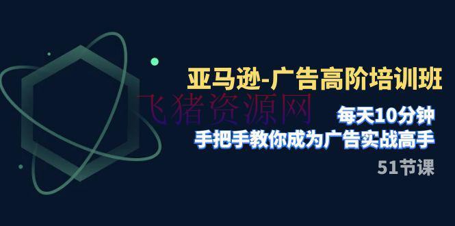 【跨境电商】亚马逊广告高阶培训班，每天10分钟，手把手教你成为广告实战高手（51节） - 跨境电商 - 亚马逊, 亚马逊广告, 电商运营-飞猪资源网