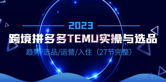 [电商运营]2023跨境拼多多TEMU实操与选品，趋势选品运营全解析（27节完好） - 跨境电商 - 拼多多, 拼多多TEMU-飞猪资源网