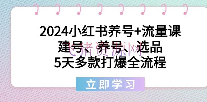 【网赚项目】2024小红书养号+流量课：建号、养号、选品，5天多款打爆全流程 - 网赚项目 - 小红书电商, 小红书运营-飞猪资源网