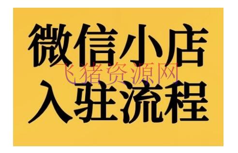 【电商运营】微信小店入驻流程，微信小店的入驻和微信小店后台的功用的介绍演示 - 资源课程下载 - 微信小店, 电商运营, 网创项目-飞猪资源网