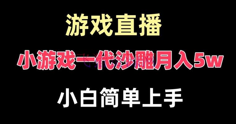 【网赚项目】玩小游戏一代沙雕月入5W，爆裂变现，快速拿成果，高档保姆式教育【揭秘】 - 网赚项目 - 小游戏, 游戏直播, 网赚项目-飞猪资源网