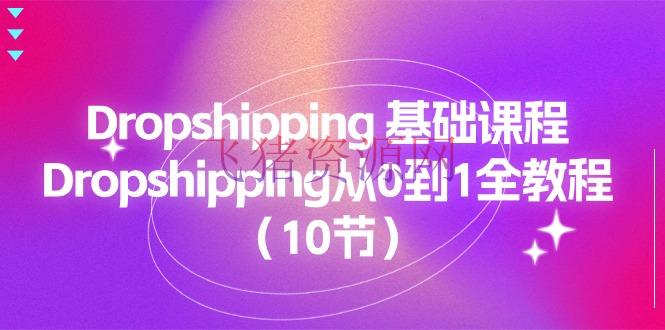 【电商运营】Dropshipping 根底课程，Dropshipping从0到1全教程（10节） - 资源课程下载 - Dropshipping, shopify, 电商运营, 跨境电商-飞猪资源网