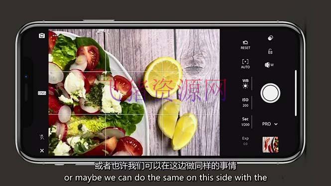 图片[4]-iPhone 美食拍照-把握美食拍照造型-构图和修改艺术-21节课-中英字幕-阿灿说钱
