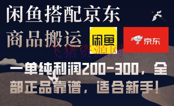 【电商运营】闲鱼调配京东备份库转移，一单纯赢利200-300，悉数正品靠谱，合适新手！ - 网赚项目 - 京东, 电商运营, 闲鱼-飞猪资源网