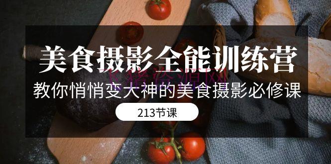 【拍摄教程】美食拍摄-万能特训营，教你悄然变大神的美食拍摄必修课（8套课程-213节） - 资源课程下载 - Pr视频剪辑, 摄影教程, 网创项目, 美食摄影-飞猪资源网