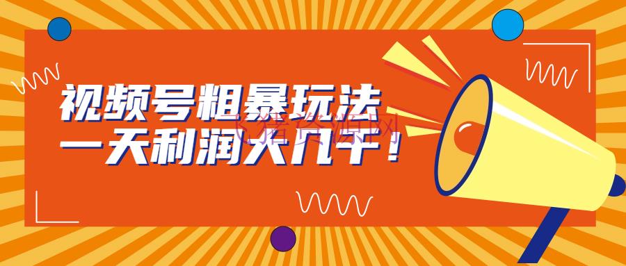 视频号运营：简略粗犷一天赢利大几千！ - 网赚项目 - 网赚, 视频号运营-飞猪资源网