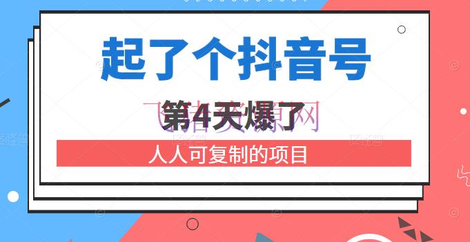 [网赚项目]某大众号付费文章：起了个抖音号 第4天爆了 人人可仿制的项目 - 网赚项目 - 抖音运营, 短视频, 网赚项目, 自媒体运营, 赚钱项目-飞猪资源网