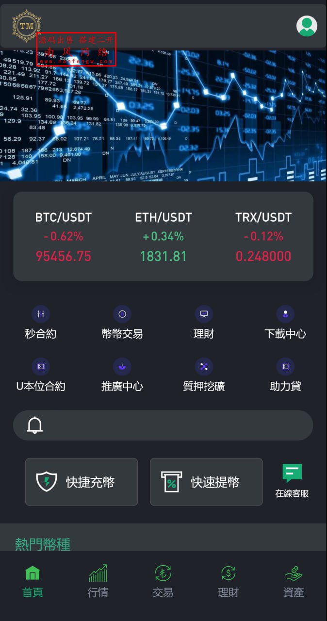 交易所源码 - 多语言JAVA币币合约秒合约平台系统源码-飞猪源码网