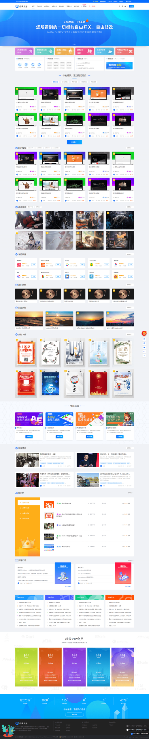 WordPress 资源展示型下载类主题 CeoMax-Pro_v7.6 开心版 - 其他模板插件 - 飞猪源码网-飞猪源码网