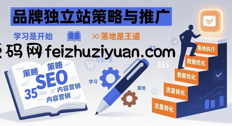 品牌独立站策略与推广，学习是开始，落地是王道 - 网赚项目 - 飞猪源码网-飞猪源码网
