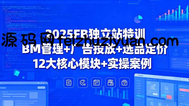 2025FB独立站特训，BM管理+广告投放+选品定价，12大核心模块+实操案例 - 抖音快手 - 飞猪源码网-飞猪源码网
