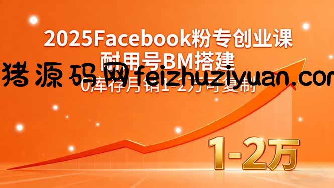 2025Facebook粉专创业课，耐用号BM搭建，0库存月销1-2万可复制 - 资源课程下载 - 飞猪源码网-飞猪源码网
