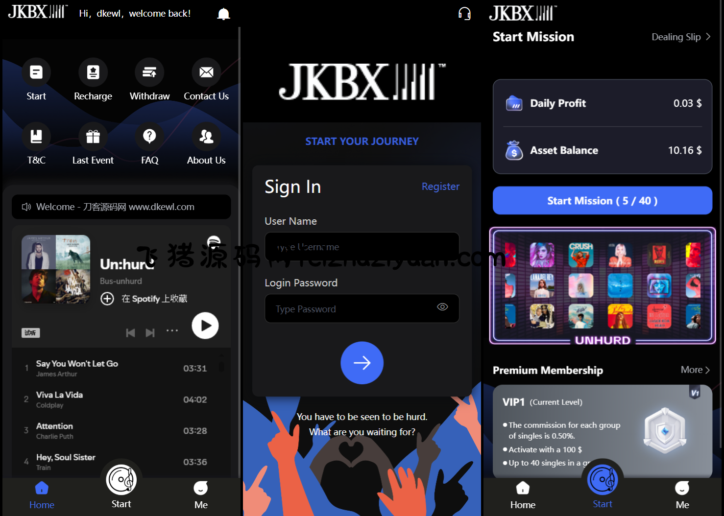 JKBX海外音乐抢单系统源码 Thinkphp框架 附教程 - 网站源码 - 飞猪源码网-飞猪源码网