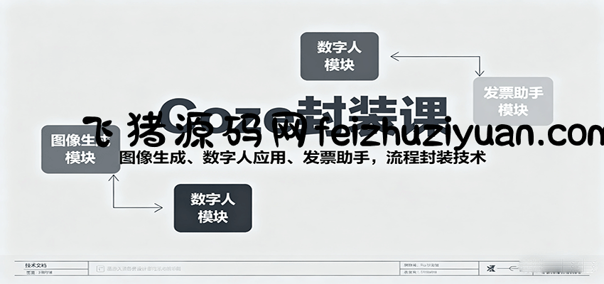 Coze封装课，图像生成、数字人应用、发票助手，流程封装技术 - 网赚项目 - 飞猪源码网-飞猪源码网