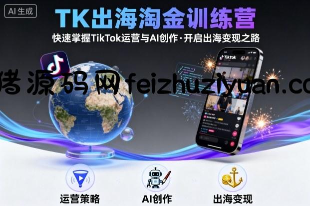 TK出海淘金训练营，助你快速掌握TikTok运营与AI创作，开启出海变现之路 - 网赚教程 - 飞猪源码网-飞猪源码网