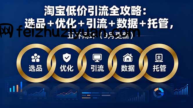 淘宝低价引流全攻略：选品＋优化＋引流＋数据＋托管，五环闭环(9月更新 - 电商运营 - 飞猪源码网-飞猪源码网
