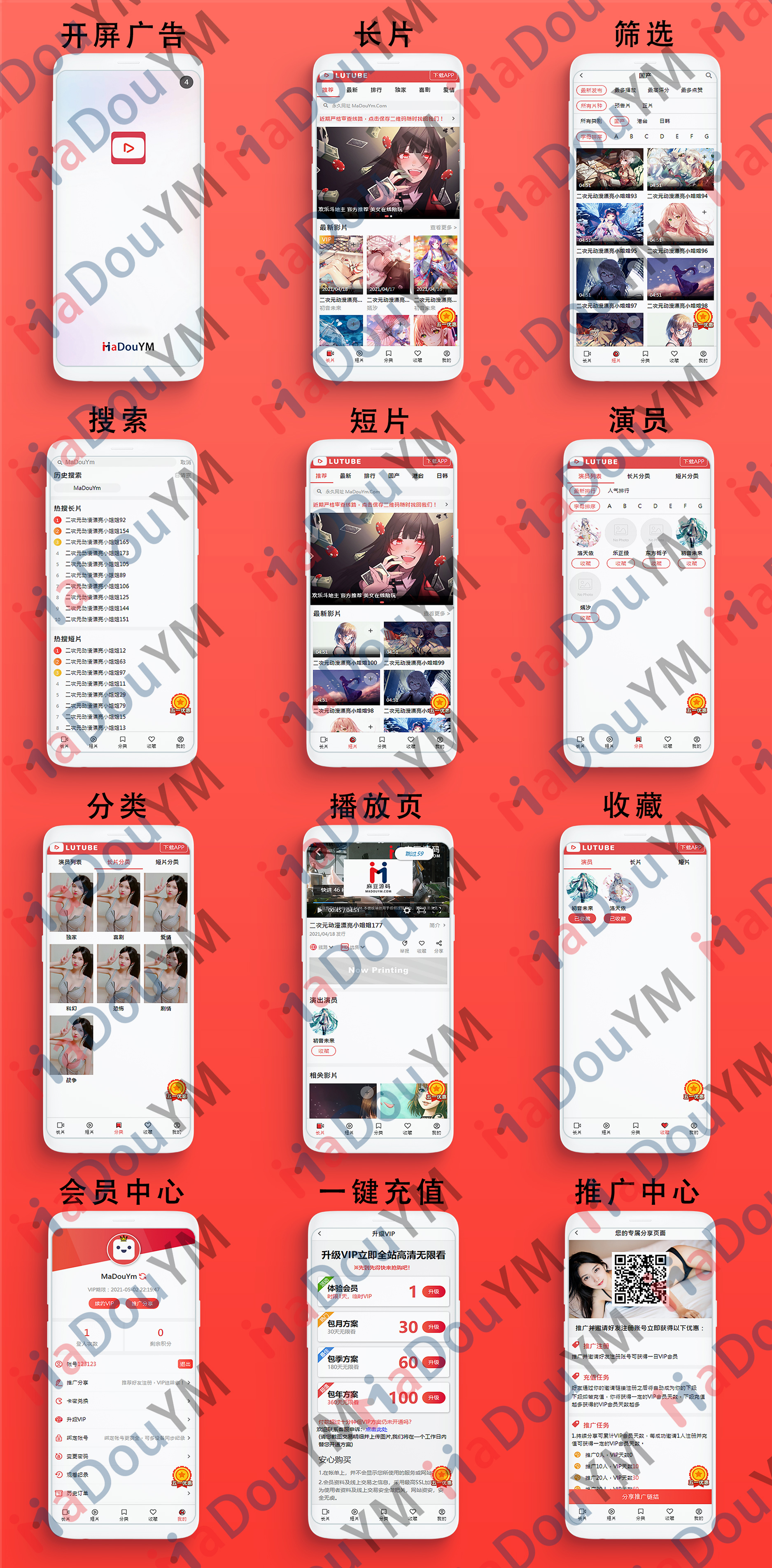 苹果CMS LUTU视频源码演示图